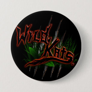 Badge Rond 7,6 Cm Bouton SAUVAGE de bande de KATS