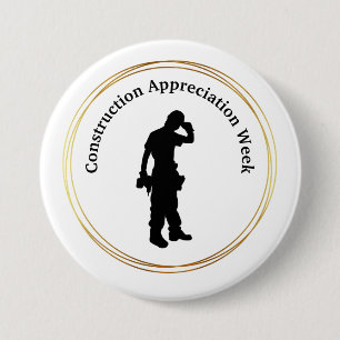 Badge Rond 7,6 Cm Bouton Silhouette de la semaine d'appréciation de