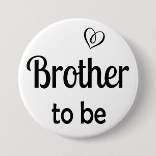 Badge Rond 7,6 Cm Bouton simple Brother à Baby shower