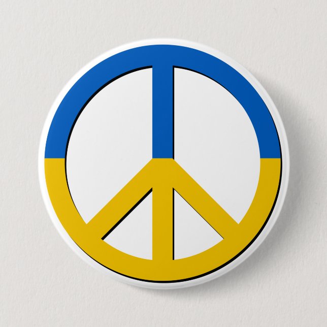Badge Rond 7,6 Cm Bouton Stand with Ukraine Support (Devant)