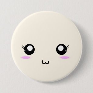 Badge Rond 7,6 Cm Bouton superbe de Kawaii Emoji