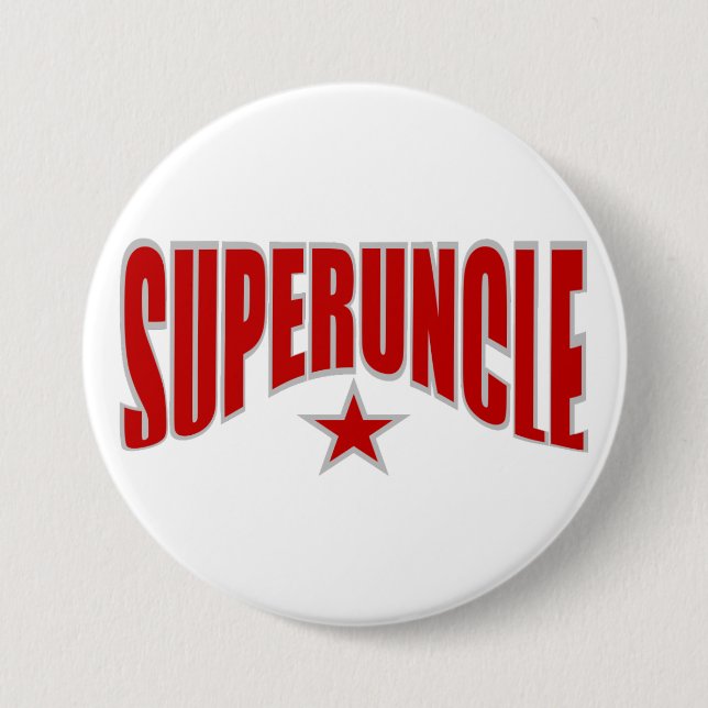 Badge Rond 7,6 Cm Bouton SUPERUNCLE - personnalisable (Devant)