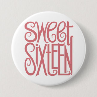 Badge Rond 7,6 Cm Bouton Sweet sixteen