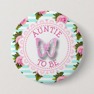 Badge Rond 7,6 Cm Bouton Tante à être Baby shower