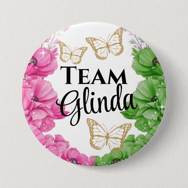 Badge Rond 7,6 Cm Bouton Team Glinda (Devant)