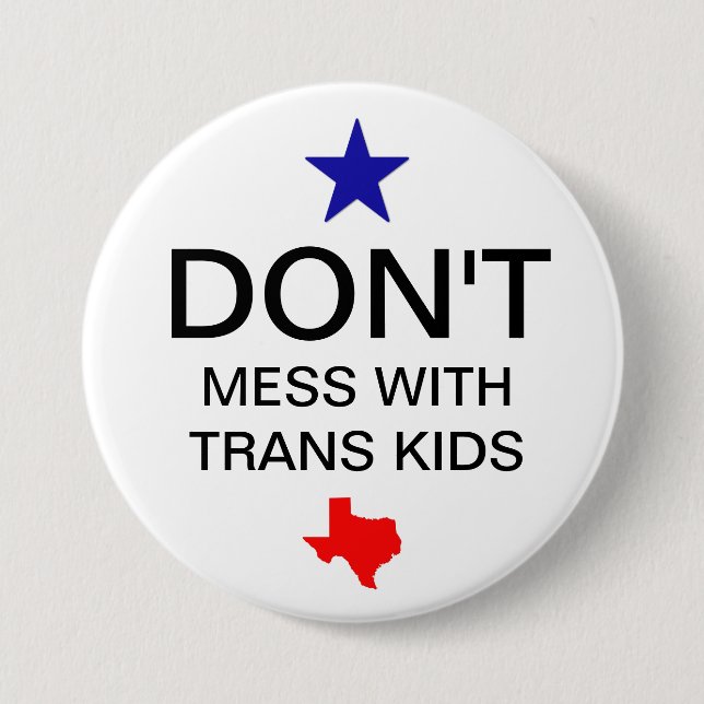 Badge Rond 7,6 Cm Bouton Trans Kids (Devant)
