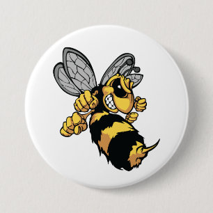 Badge Rond 7,6 Cm Bouton très fâché d'abeille