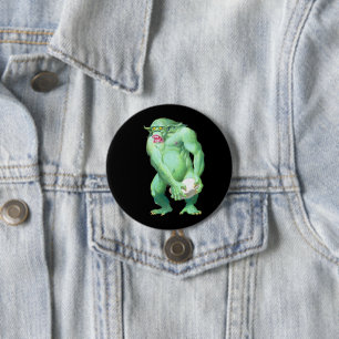 Badge Rond 7,6 Cm Bouton Troll