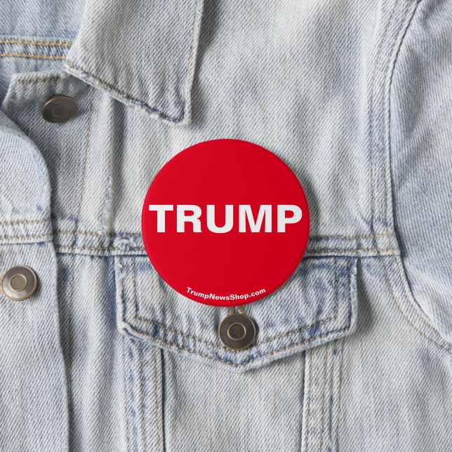 BADGE ROND 7,6 CM BOUTON TRUMP (En situation)