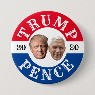 Badge Rond 7,6 Cm Bouton Trump Pence 2020