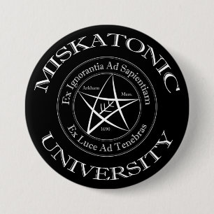 Badge Rond 7,6 Cm Bouton Université Miskatonique