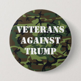 Badge Rond 7,6 Cm Bouton Vétérans contre Trump