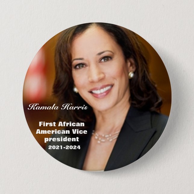 Badge Rond 7,6 Cm Bouton VICE-PRÉSIDENT KAMALA HARRIS (Devant)