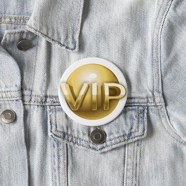 Badge Rond 7,6 Cm Bouton VIP (Créateur téléchargé)