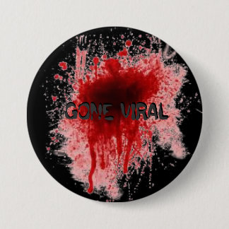 Badge Rond 7,6 Cm Bouton VIRAL DISPARU