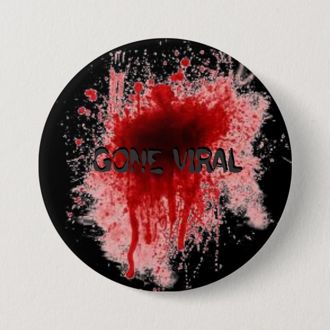 Badge Rond 7,6 Cm Bouton VIRAL DISPARU (Devant)