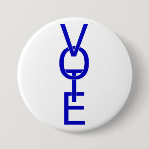 Badge Rond 7,6 Cm Bouton Vote