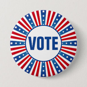 Badge Rond 7,6 Cm Bouton Vote Patriotic USA