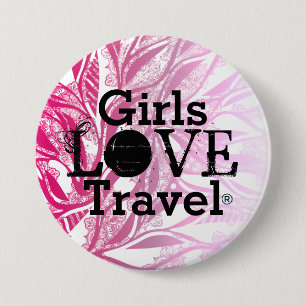 Badge Rond 7,6 Cm Bouton Voyage Amour Filles