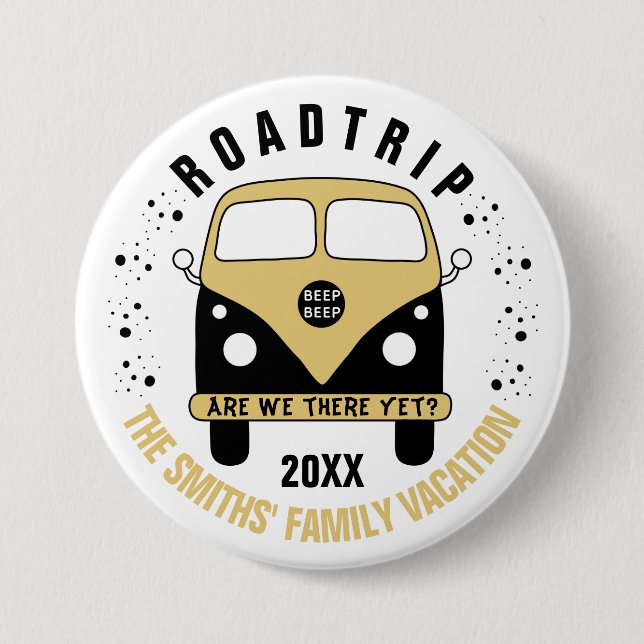Badge Rond 7,6 Cm Bouton Voyage routier (Devant)