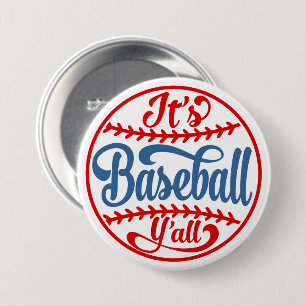 Badge Rond 7,6 Cm Bouton Y’all de baseball