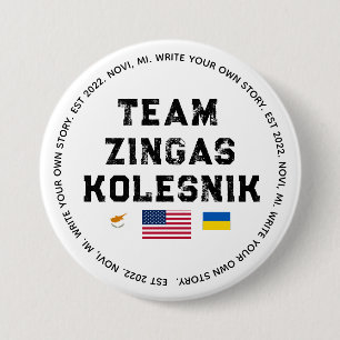 Badge Rond 7,6 Cm Bouton Zingas Kolesnik
