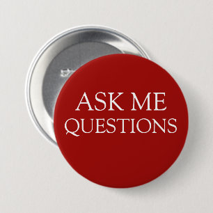 Badge Rond 7,6 Cm Boutons de message Poser-moi des questions