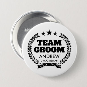 Badge Rond 7,6 Cm Boutons de soirée Team Groom pour groomsmen