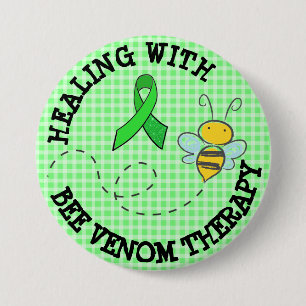 Badge Rond 7,6 Cm Boutons de Thérapie par Venin d'Abeille pour les L
