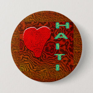Badge Rond 7,6 Cm Boutons de Valentine de soulagement du Haïti