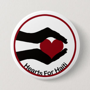 Badge Rond 7,6 Cm Boutons de Valentine de soulagement du Haïti