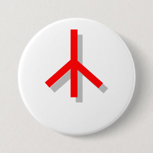 Badge Rond 7,6 Cm Boutons des signes de paix minimalistes - Nettoyag