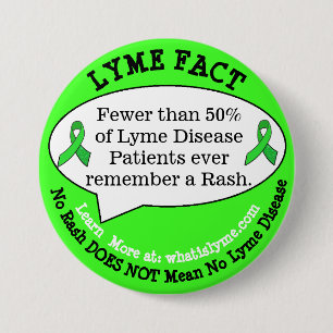 Badge Rond 7,6 Cm Boutons d'information sur la maladie de Lyme pour 