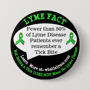 Badge Rond 7,6 Cm Boutons d'information sur la maladie de Lyme pour 