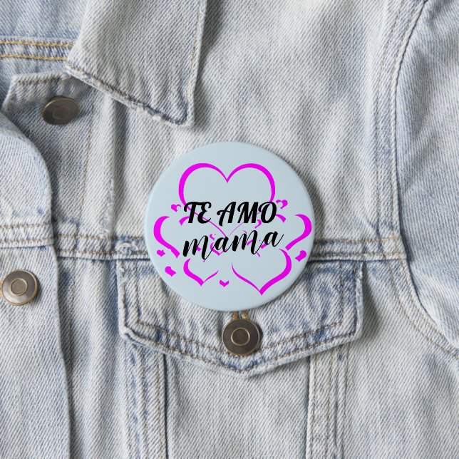 Badge Rond 7,6 Cm Boutons et broches Personnalisés Amo Mama (En situation)