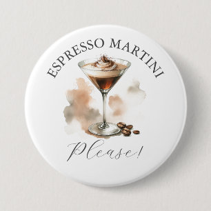 Badge Rond 7,6 Cm Boutons Martini Espresso personnalisés