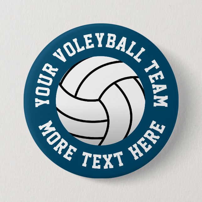 Badge Rond 7,6 Cm Boutons personnalisés d'équipe de volleyball de pl (Devant)