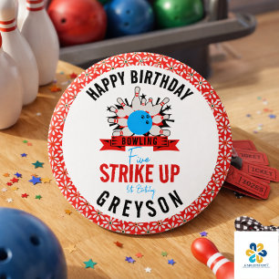 Badge Rond 7,6 Cm Bowl ! Fun Kids 5Anniversaire Party Bowling