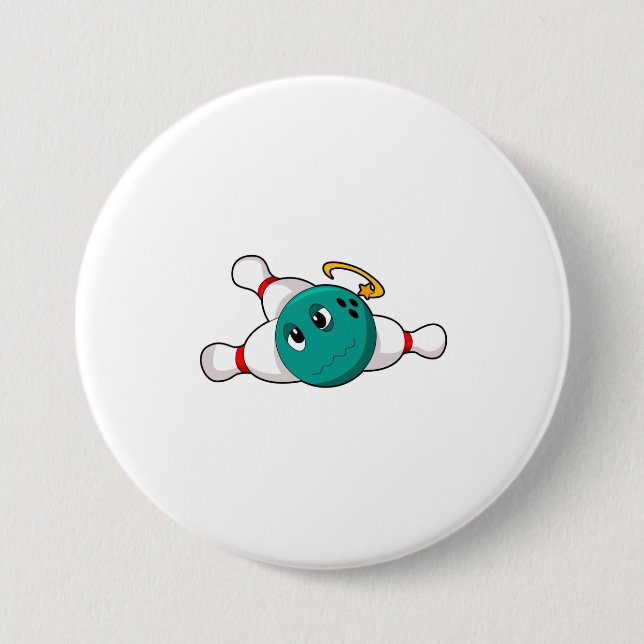 Badge Rond 7,6 Cm Bowling Bowling Bowling Bowling (Devant)