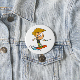 Badge Rond 7,6 Cm Boy Wakeboard Fun Summer Sports nautiques