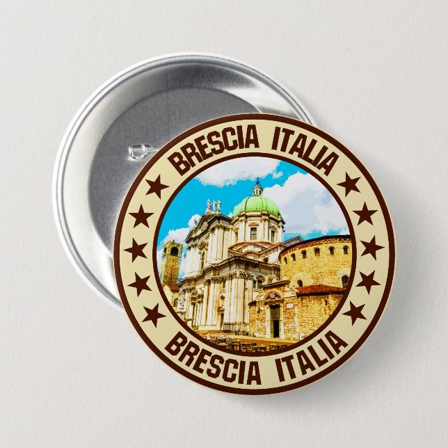 Badge Rond 7,6 Cm Brescia (Devant & derrière)