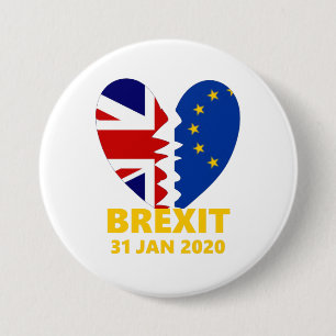 Badge Rond 7,6 Cm Brexit Commémoratif Royaume-Uni - Fractionnement d