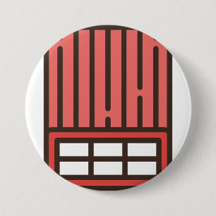 Badge Rond 7,6 Cm brique
