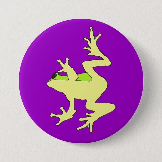 Badge Rond 7,6 Cm Broche de la grenouille (Devant)