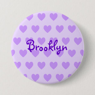 Badge Rond 7,6 Cm Brooklyn en violet