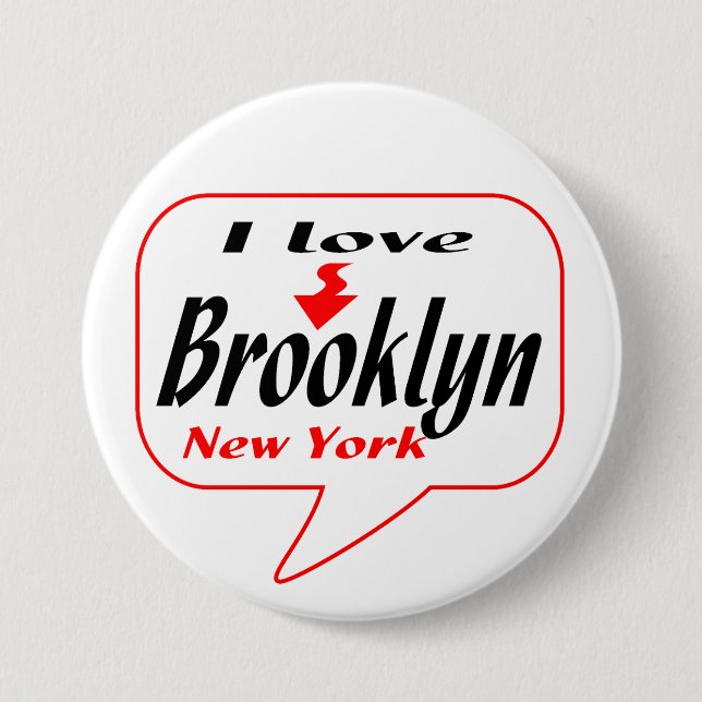 Badge Rond 7,6 Cm Brooklyn New York (Devant)