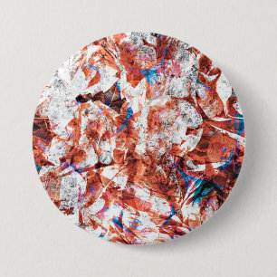 Badge Rond 7,6 Cm Brosse à peinture rouge art numérique moderne abst