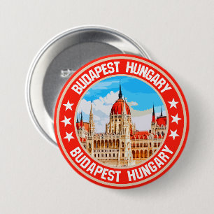 Badge Rond 7,6 Cm Budapest