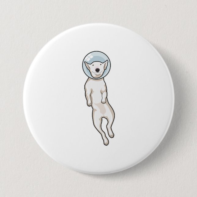 Badge Rond 7,6 Cm Bull Terrier Space (Devant)