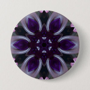 Badge Rond 7,6 Cm ~ BULLETIN vert rose violet ~ Bouton